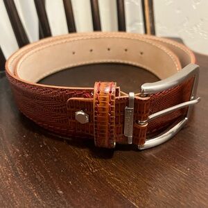 Roger Ximenez  Italian Calf Moc Reptile Men’s Belt Size 36